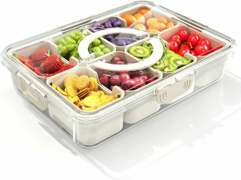 Travel Snack Box Multi-purpose Food Organizer and Storage Container for Charcuterie Veggie Fruit | Kitchen Organizers Kitchen & Dining Kitchen Organizers