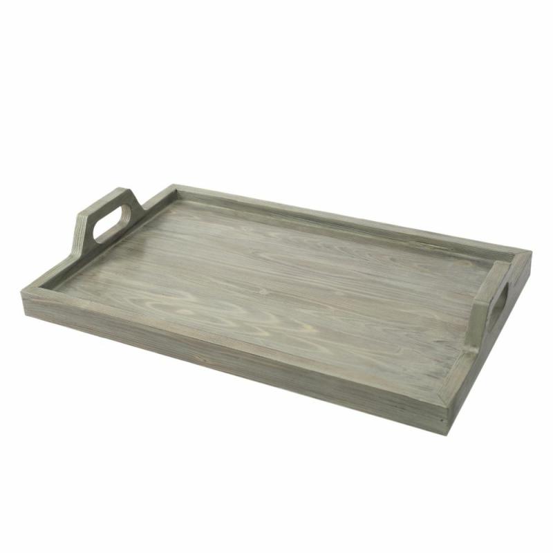 Wood Rustic Serving Tray Coffee Table with Handles for Living Room, Kitchen, Dining Room, Cabinet | Coasters & Trays Coasters & Trays Coasters & Trays