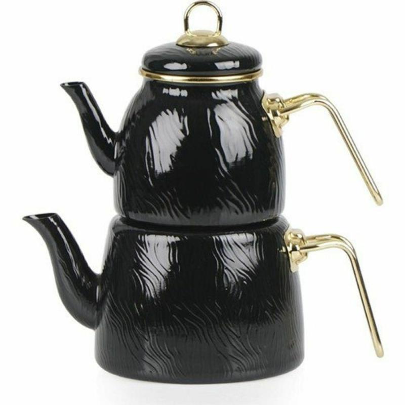 Black Teapot Set / Turkish Tea Pot Set, Turkish Samovar Tea Maker, Tea Kettle for Loose Leaf Tea, Checkered Tea | Teapots & Tea Sets Kitchen & Dining Teapots & Tea Sets