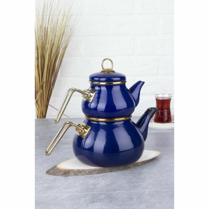 Blue Teapot Set / Turkish Tea Pot Set, Turkish Samovar Tea Maker, Tea Kettle for Loose Leaf Tea, Checkered Tea | Teapots & Tea Sets Kitchen & Dining Teapots & Tea Sets