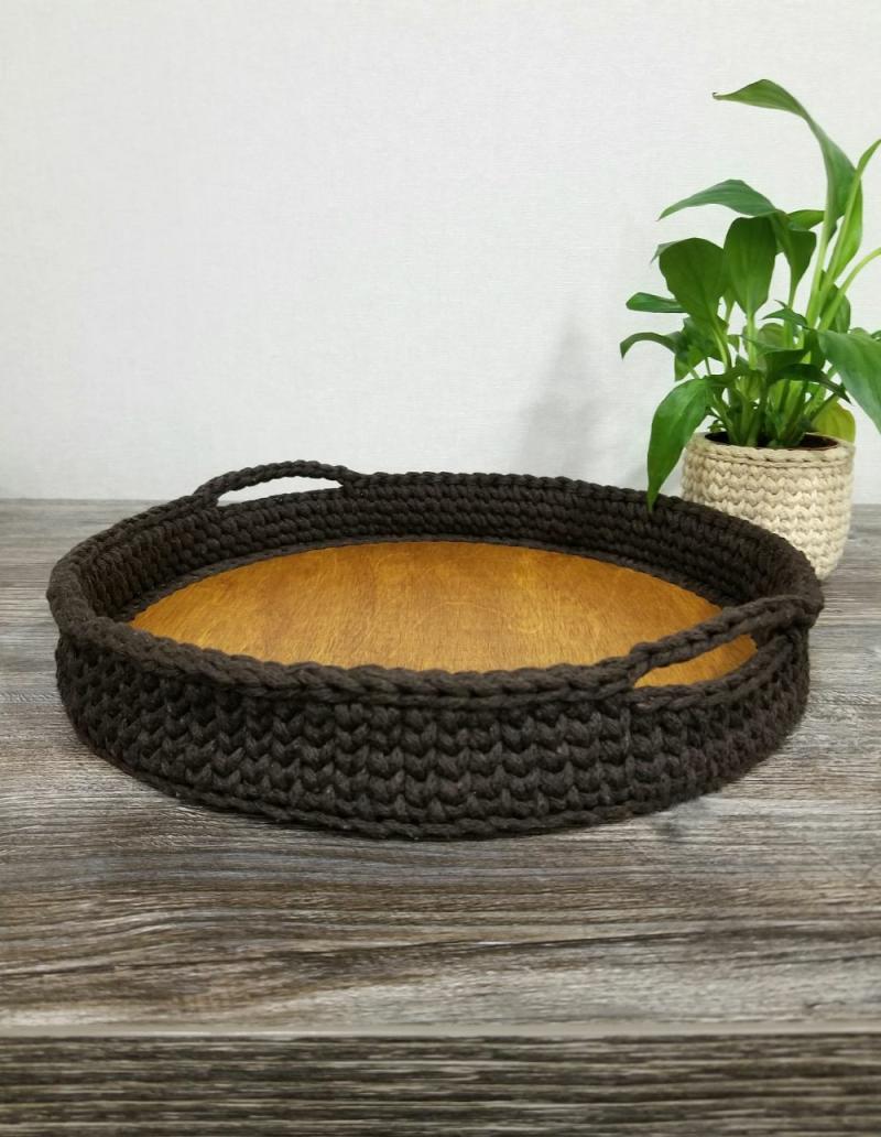 Crochet serving tray Serving dish Crochet coaster Coffee tray Table decoration Cotton tray Gift | Coasters & Trays Coasters & Trays Coasters & Trays