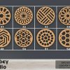 Set of 40 DIY Wooden Drink Coasters – Laser Cut Geometric Patterns for Home Decor 672 | Coasters & Trays Coasters & Trays Coasters & Trays