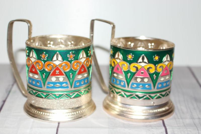 Vintage Cup Holder Tea,Vintage podstakannik set of 2 Soviet aluminum rare antiqu | Teapots & Tea Sets Kitchen & Dining Teapots & Tea Sets